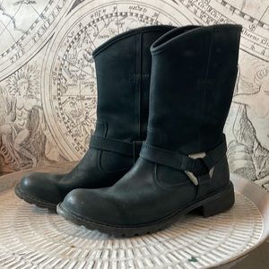 Timberland Black Harness Moto Biker Engineer Stoddard boots